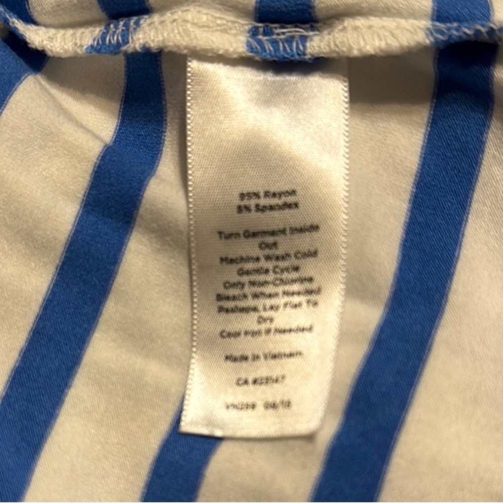 Slimming Blue and White Striped Long Sleeve Top from Talbots - Picture 6 of 6
